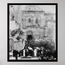 Religiöse Feier in Jerusalem 1880 Poster