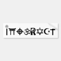 religiöses Symbol wechselwirkend Autoaufkleber