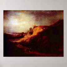 Rembrandt - Landschaft mit Taufe Posterdrucke