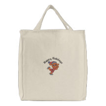 Ren-Eis-Skaten gestickte Tasche