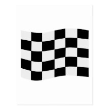 Rennen-Flagge Postkarten