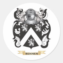 Rennen Wappen (Familienwappen) Runde Aufkleber