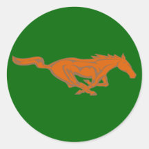 rennendes Pferd running horse Runder Sticker