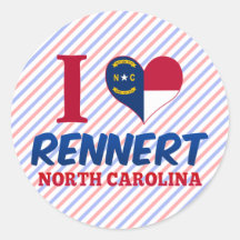 Rennert, North Carolina Runde Aufkleber
