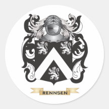 Rennsen Wappen (Familienwappen) Runder Sticker