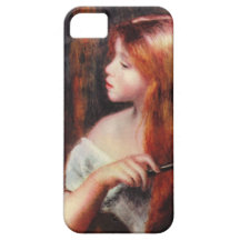 Renoir junges Mädchen, das ihren Haar iPhone 5 Kas