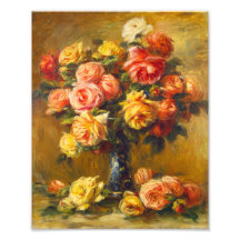 Renoir Rosen in einem Vasen-Druck Photodrucke