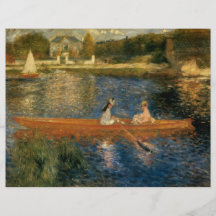 Renoirs die Seine bei Asnières (der Skiff) Ca 1879 Flyerdruck