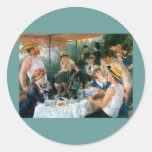 Renoirs Mittagessen des Bootfahrt-Party (1881) Runder Sticker