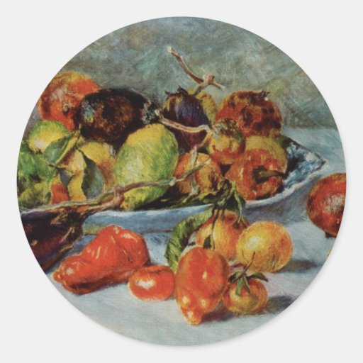 Renoirs Stillleben mit Mittelmeerfruit, 1911 Runde Aufkleber