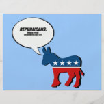 Republikaner - helfende Greedy Corporations Bedruckte Flyer