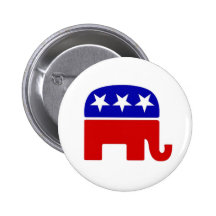Republikanische Elefant-Knöpfe Anstecknadel