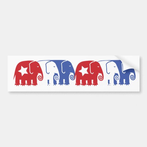 Republikanische Elefanten Autosticker