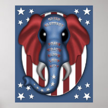 "Republikanische Plattform-" Plakat - Blau