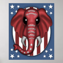 "Republikanische Plattform-" Plakat - Rot