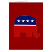 Republikanischer Elefant des Elefant-/GOP Karten