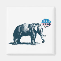 Republikanischer patriotischer GOP-Elefant-Magnet  Kühlschrankmagnete