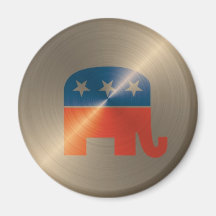 Republikanisches Logo im Gold Magnete