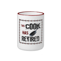 Retired Cook (black and white) Mug