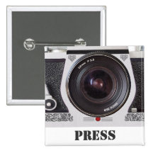 Retro 80er Kamera-Effekt-Medien und Presse-Abzeich Anstecknadelbutton
