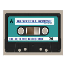 Retro 80er Kassette Mixtape personalisiert Postkarte