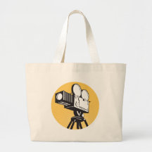 retro Art der Vintagen Filmfilm-Kamera Leinentasche
