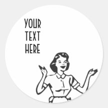Retro beschäftigte Hausfrau Sticker