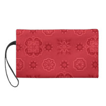 Retro Blumen rote Bagettes Tasche