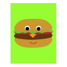 Retro Cheeseburger Postkarten