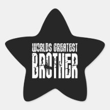 Retro coole Brüder: Der bestste Bruder der Welt Stern Aufkleber