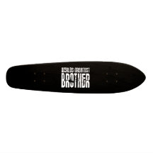 Retro coole Brüder: Der bestste Bruder der Welt Personalisiertes Skatedeck