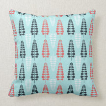 Retro Decorative Tree Throw Pillow