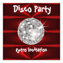 Retro Disco-Party Einladung