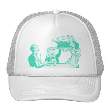 Retro Erntedank-Abendessen Trucker Mütze