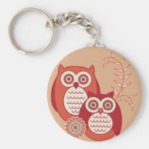 Retro Eulen Keychain Schlüsselanhänger