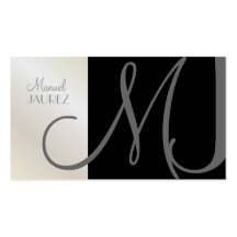 Retro Farben Monogramm-Visitenkarteen