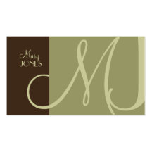 Retro Farben PixDezines Monogramm-Visitenkarteen
