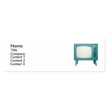 Retro Fernsehen Visitenkarten Vorlage