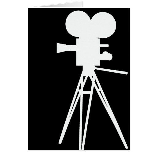 Retro Film-Kamera-Silhouette Karte