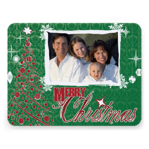 Retro Foto-Feiertags-Buchstabe-Weihnachtskarte Individuelle Ankündigskarten
