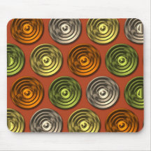 Retro Funky orange abstraktes Muster Mousepad
