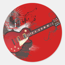 Retro Gitarre Stickers