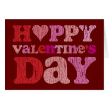 Retro glücklicher Valentinstag Grußkarten