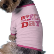 Retro glücklicher Valentinstag Hund Tshirt