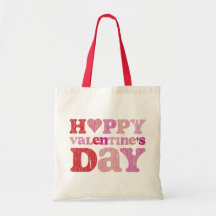 Retro glücklicher Valentinstag Tragetaschen