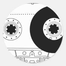 retro grafische Vintage Kassette T-Shirt der Kasse Stickers