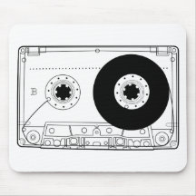 retro grafische Vintage Kassette T-Shirt der Kasse Mousepad