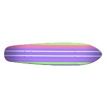 Retro grüne rosa malvenfarbene violette Neonstreif Personalisiertes Deck