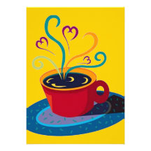 Retro Kaffee-Tee Klatsch Klatch Party-Raum-12x18 Ankündigungen