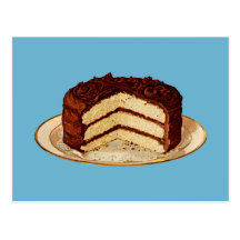 Retro Kuchen Postkarten